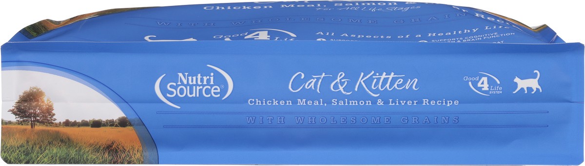 slide 7 of 14, NutriSource with Wholesome Grains For All Life Stages Chicken Meal, Salmon & Liver Recipe Cat Food 12 lb, 192 oz