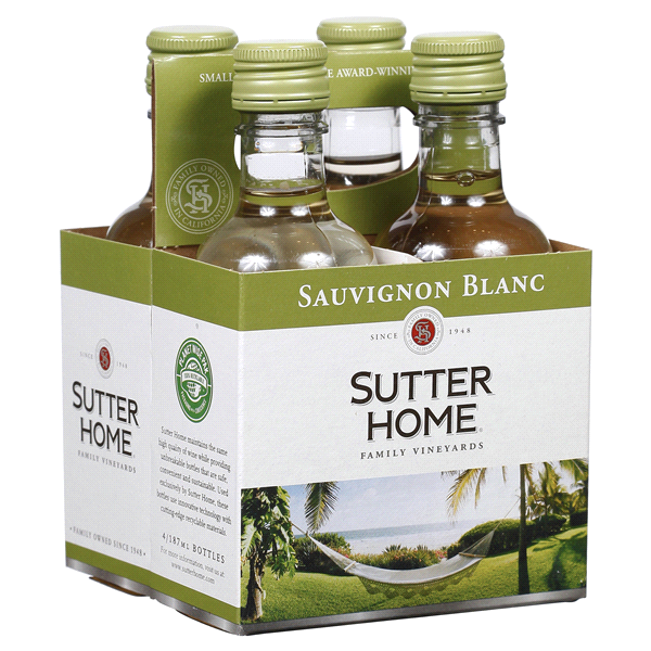 slide 11 of 17, Sutter Home Sauvignon Blanc 4 - 187 ml Bottles, 4 ct; 187 ml