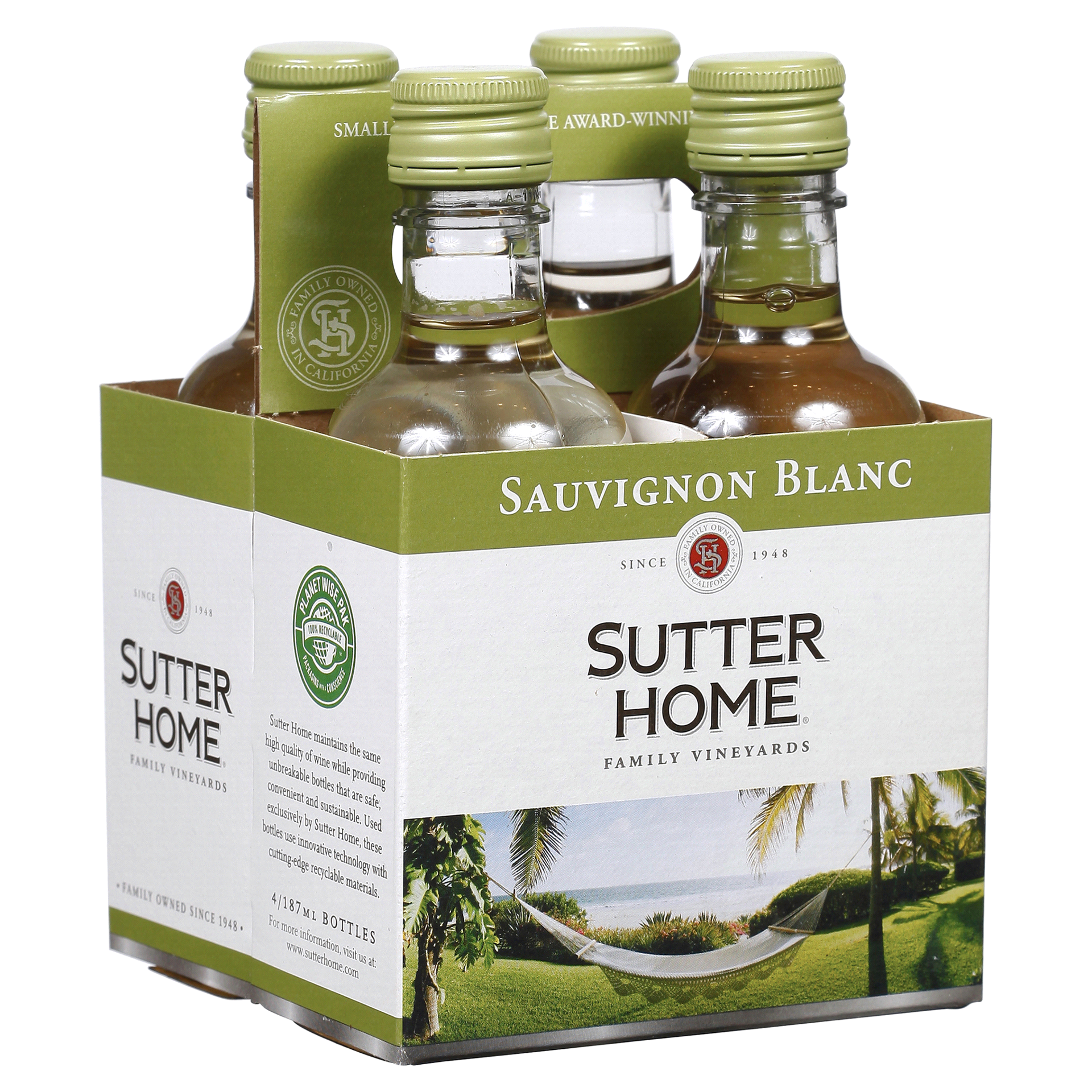 slide 14 of 17, Sutter Home Sauvignon Blanc 4 - 187 ml Bottles, 4 ct; 187 ml