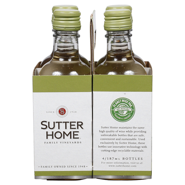 slide 4 of 17, Sutter Home Sauvignon Blanc 4 - 187 ml Bottles, 4 ct; 187 ml