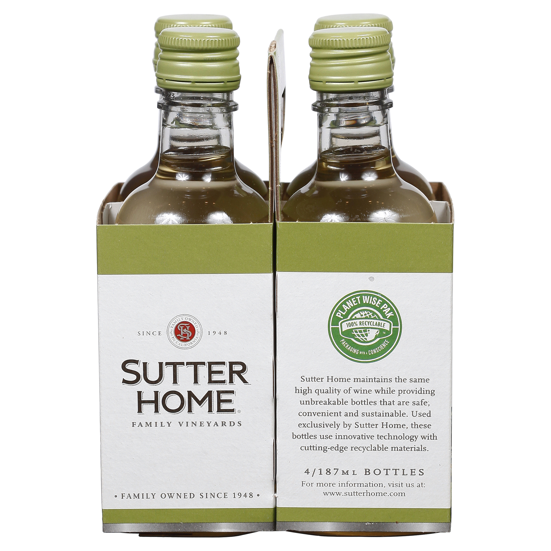 slide 2 of 17, Sutter Home Sauvignon Blanc 4 - 187 ml Bottles, 4 ct; 187 ml