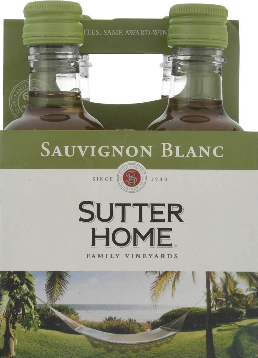 slide 1 of 17, Sutter Home Sauvignon Blanc 4 - 187 ml Bottles, 4 ct; 187 ml