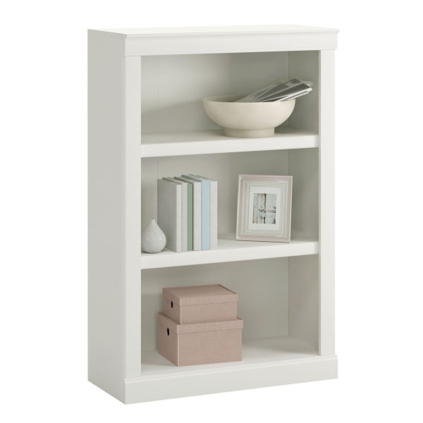 slide 1 of 7, Realspace 45"H 3-Shelf Bookcase, Arctic White, 1 ct