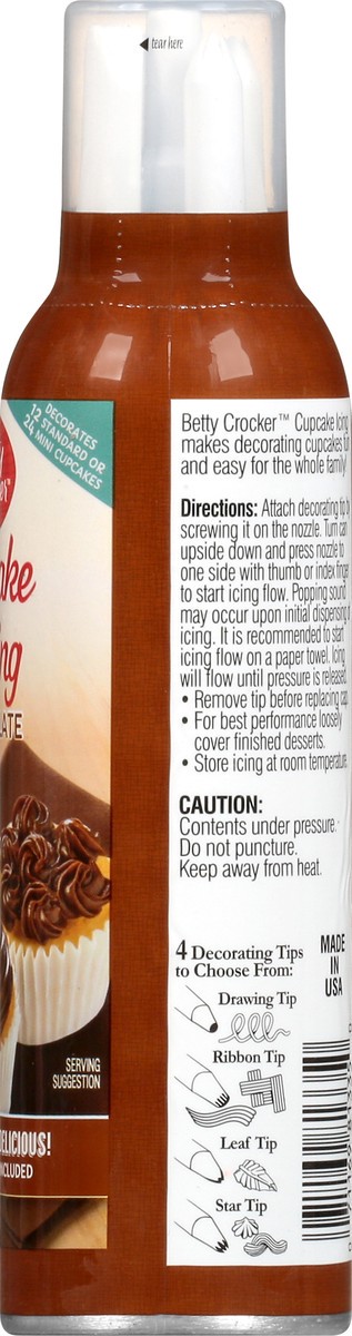 slide 6 of 12, Betty Crocker Chocolate Cupcake Icing 9.1 oz, 9.1 oz