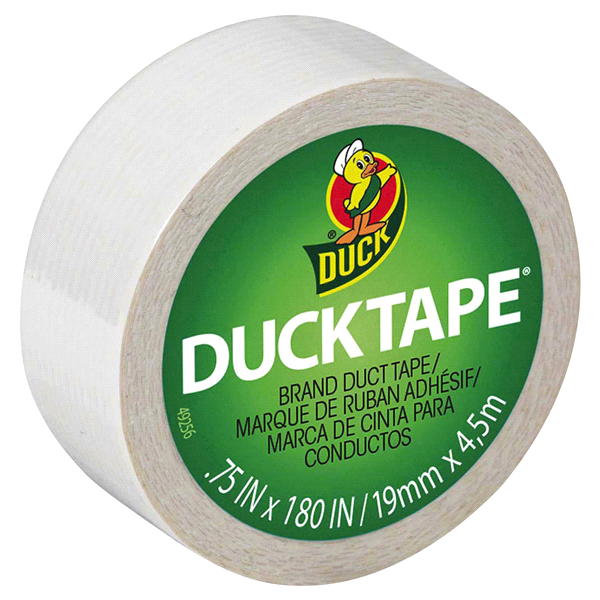 slide 1 of 1, Duck Brand Ducklings Mini Duct Tape - White, 0.75 in x 180 in