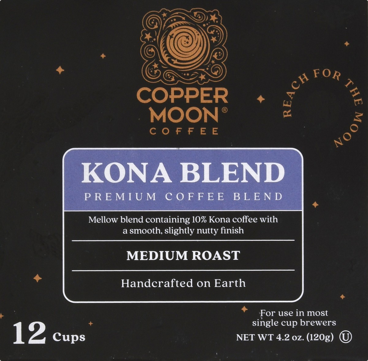 slide 7 of 10, Copper Moon Medium Roast Cups Kona Blend Coffee 12 ea, 12 ct