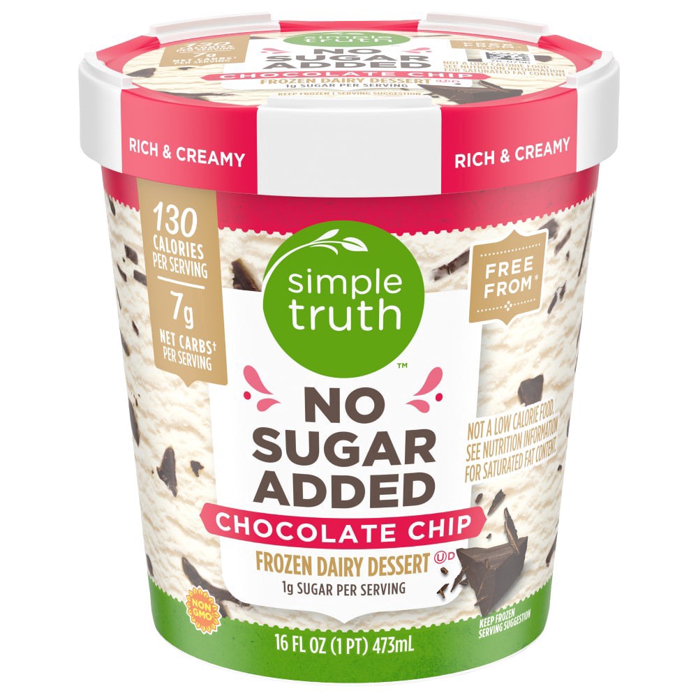 slide 5 of 5, Simple Truth Low Carb Low Sugar Mint Frozen Dessert, 16 oz