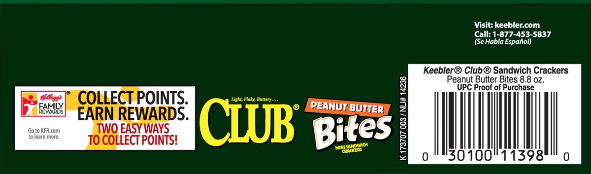 slide 7 of 10, Keebler Peanut Butter Bites Club Crackers, 8.8 oz