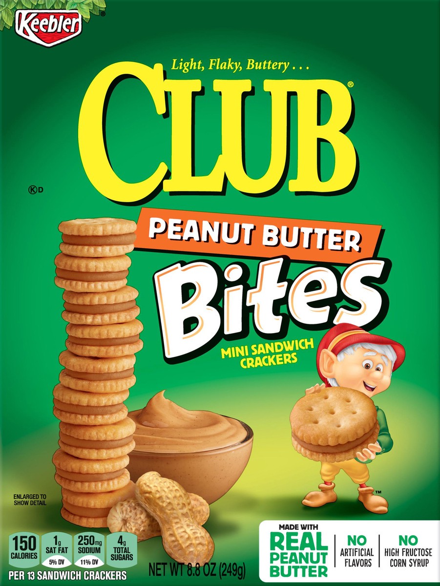 slide 8 of 10, Keebler Peanut Butter Bites Club Crackers, 8.8 oz