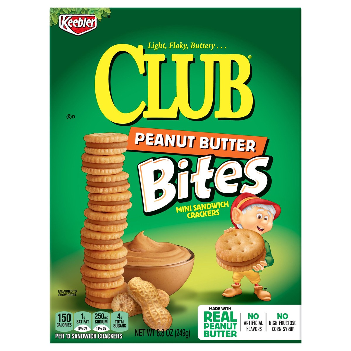 slide 10 of 10, Keebler Peanut Butter Bites Club Crackers, 8.8 oz