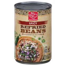 Harris Teeter Spicy Refried Beans - 16 oz