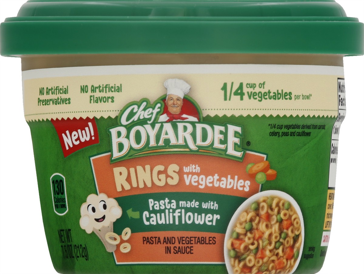 slide 1 of 9, Chef Boyardee with Vegetables Pasta Rings 7.5 oz, 7.5 oz