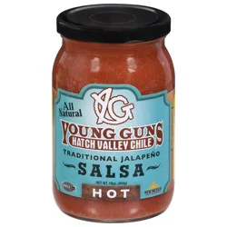 Young Guns Hot Traditional Jalapeno Salsa 16 oz