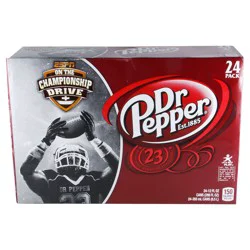 Dr Pepper Soda, 12 fl oz cans, 24 pack