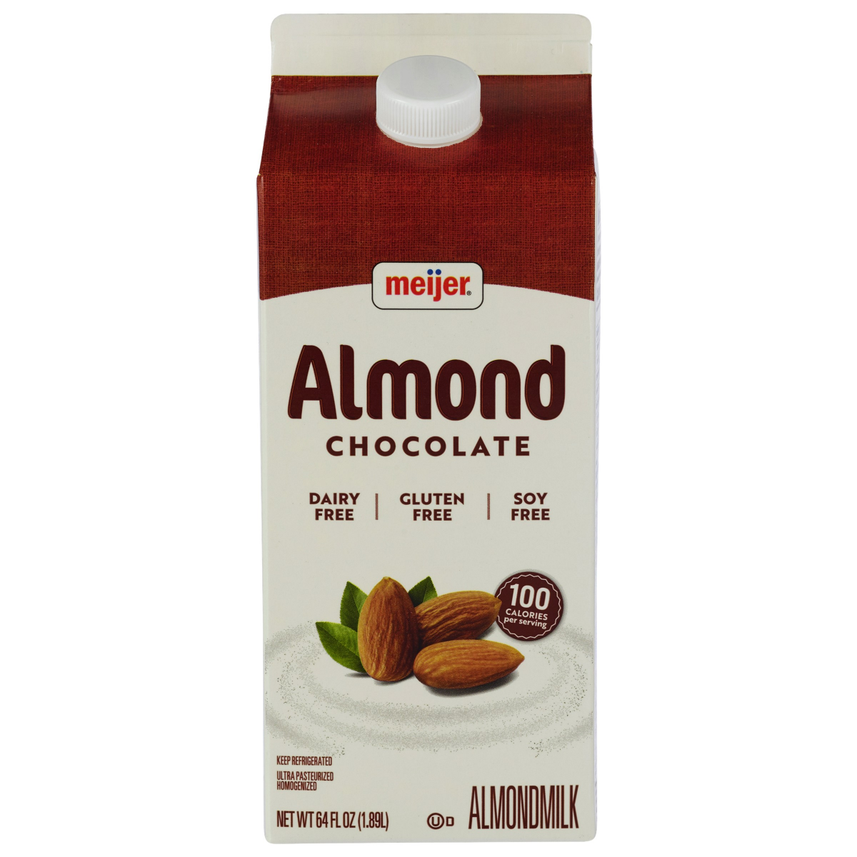slide 1 of 9, Meijer Chocolate Almond Milk, 64 fl oz