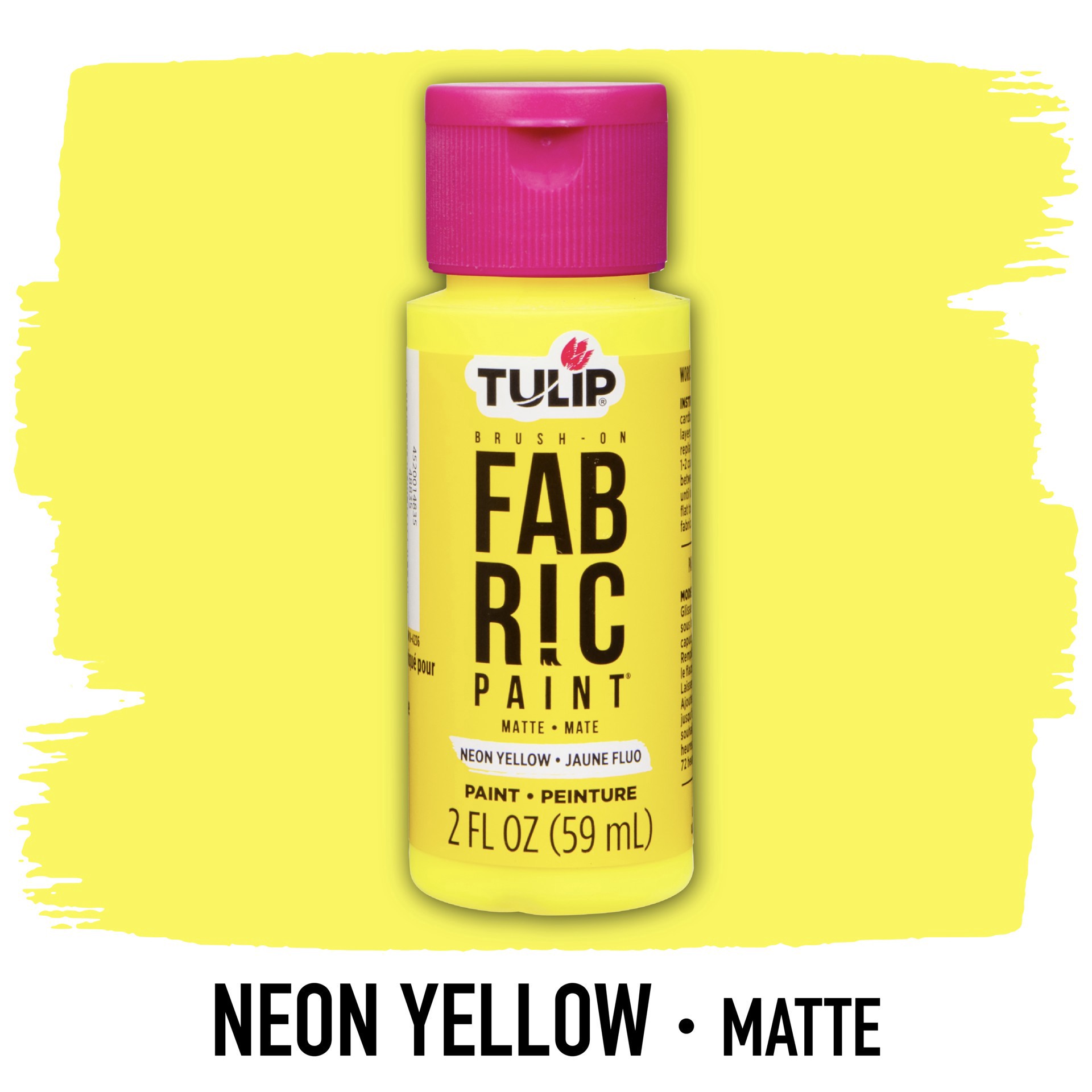slide 4 of 5, Tulip Matte Neon Brush-On Fabric Paint, 2 fl oz