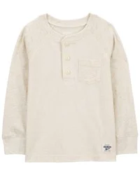 Oshkosh Baby Pocket Henley Oatmeal 12M