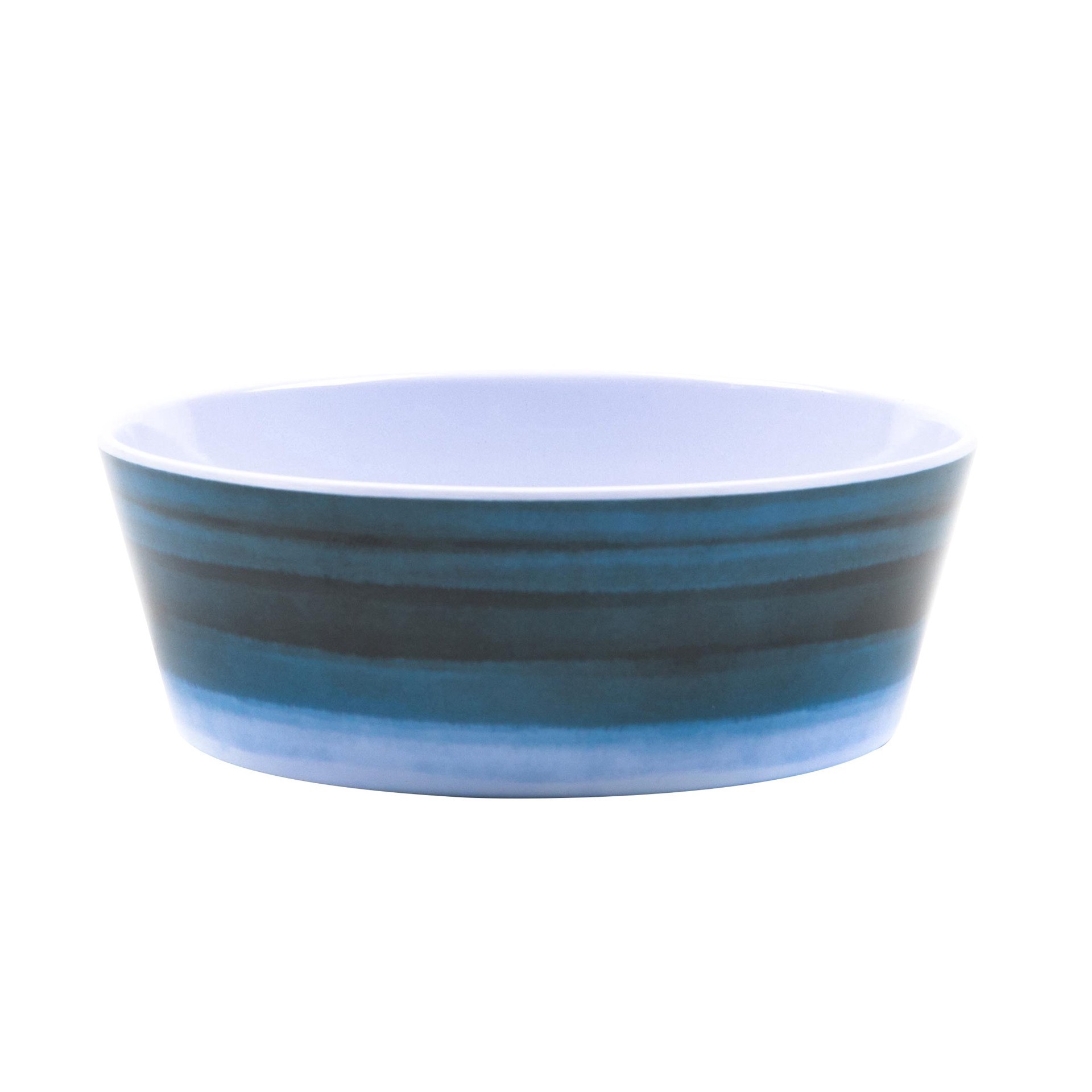 slide 1 of 1, Woof and Whiskers Melamine Pet Bowl Blue Ombre, 1 ct