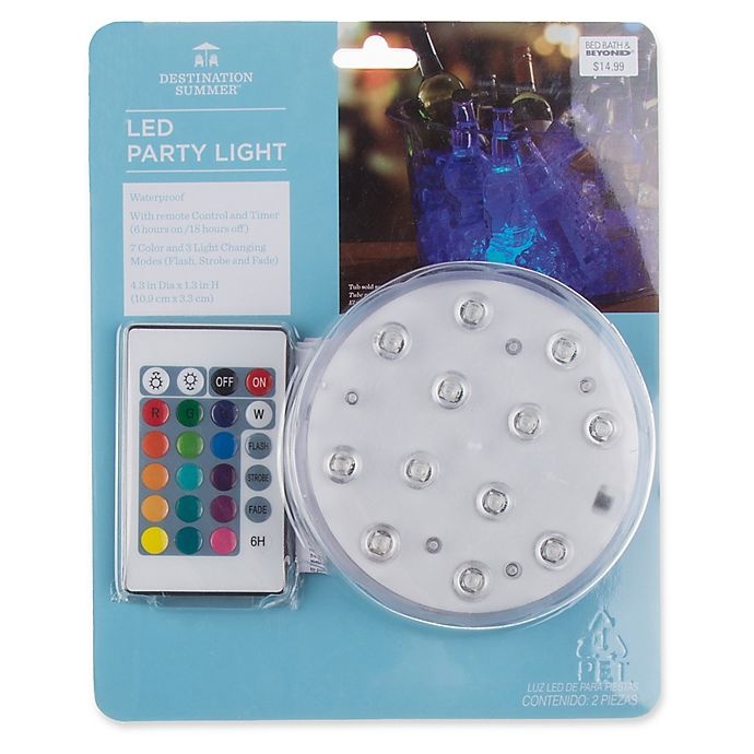 slide 1 of 2, Destination Summer Puck Color-Changing LED Light with Remote Control, 1 ct