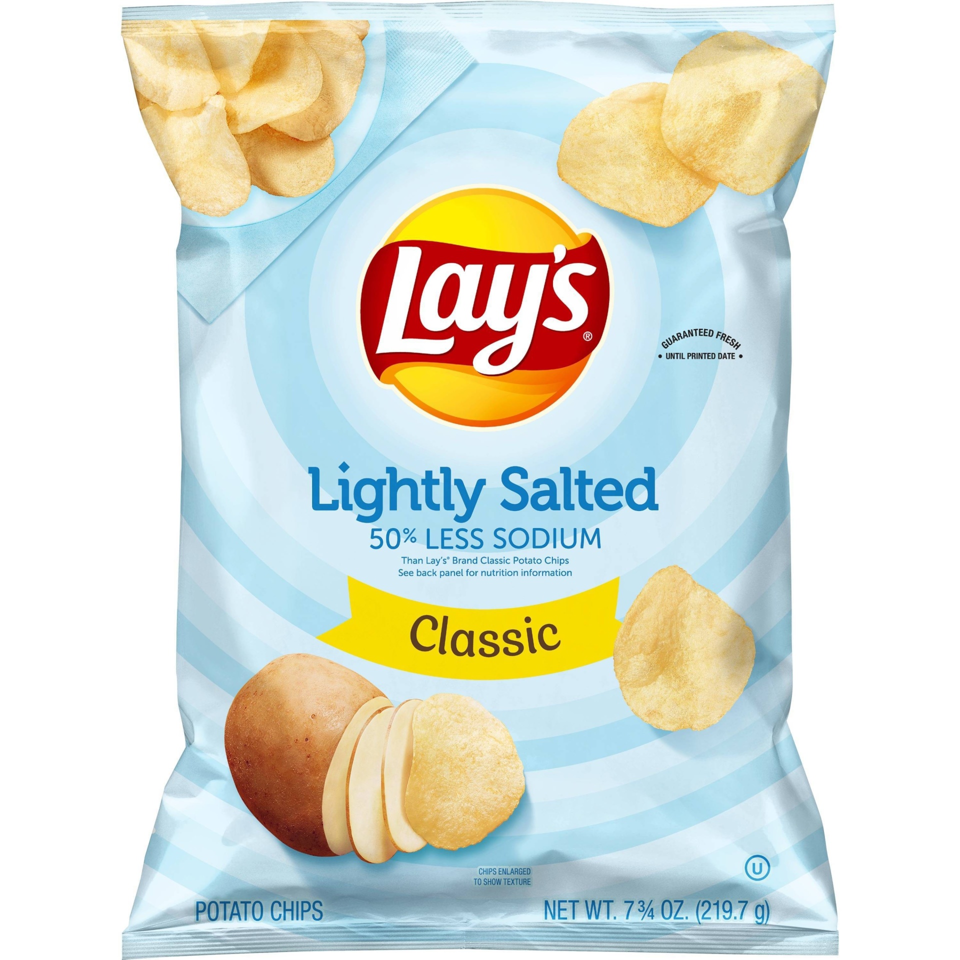 slide 1 of 5, Lay's Lightly Salted Classic Chips, 7.7 oz