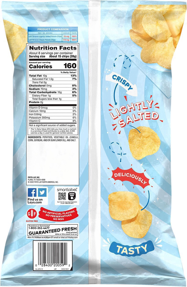 slide 17 of 36, Lay's Lightly Salted Classic Potato Chips - 7.75oz, 
