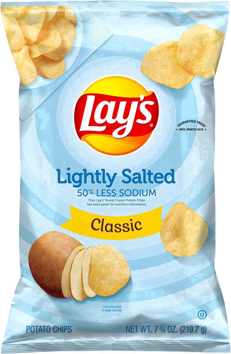 slide 19 of 36, Lay's Lightly Salted Classic Potato Chips - 7.75oz, 