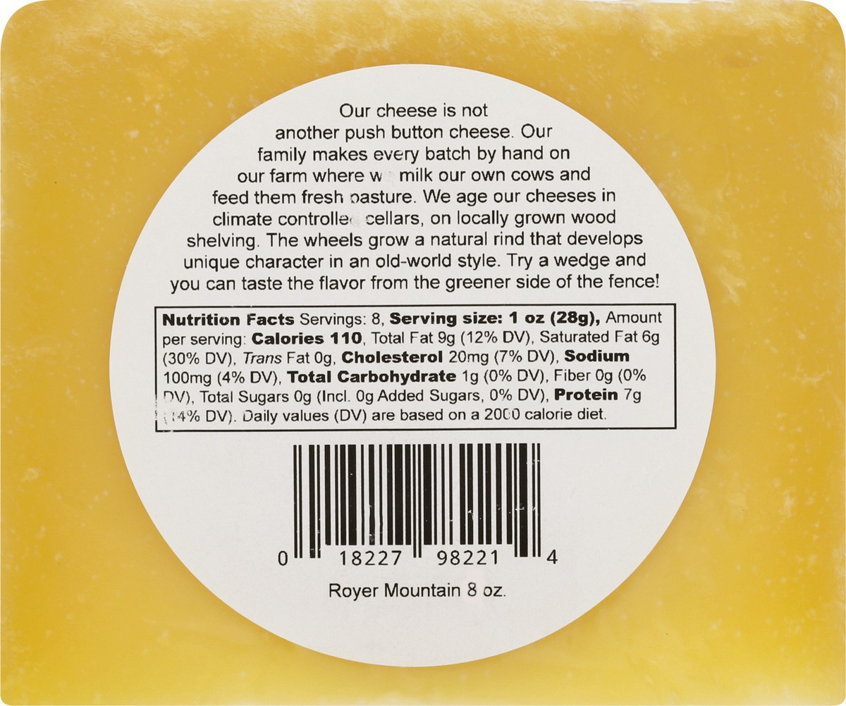 slide 6 of 13, Clover Creek Cheese Cellar Royer Mountain Cheese 6 oz, 6 oz