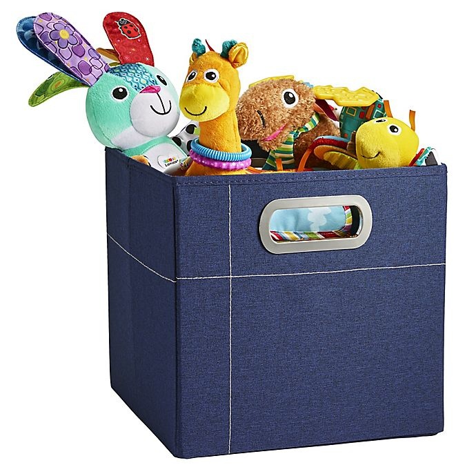 slide 2 of 2, JJ Cole Storage Box - in Navy, 11 in