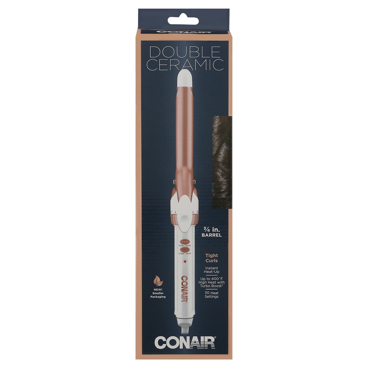 slide 1 of 9, Conair 3/4 Inch Barrel Double Ceramic Curling Iron 1 ea, 1 ct