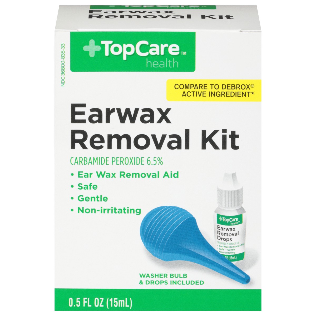 slide 1 of 9, TopCare Health Earwax Removal Kit 0.5 fl oz, 0.5 fl oz