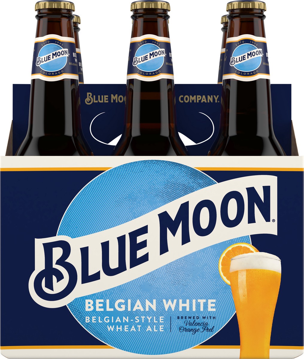 slide 8 of 9, Blue Moon Belgian White Wheat Ale, 5.4% ABV, 6-pack, 12-oz. beer bottles, 12 fl oz