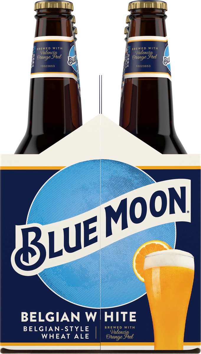 slide 3 of 9, Blue Moon Belgian White Wheat Ale, 5.4% ABV, 6-pack, 12-oz. beer bottles, 12 fl oz