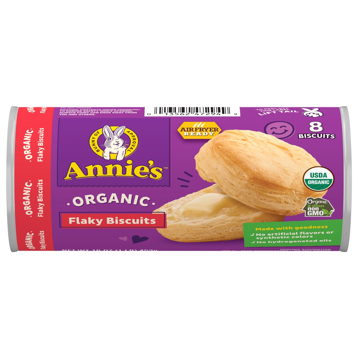 slide 1 of 13, Annie's Organic Ready to Bake Flaky Biscuits, 8-Count, 8 ct