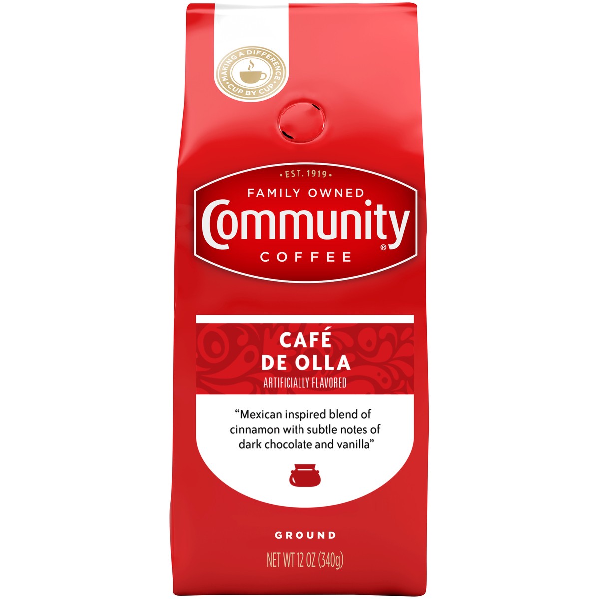 slide 1 of 9, Community Coffee Coffee Cafe de Olla Ground Coffee - 12 oz, 12 oz