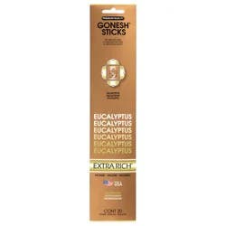 Gonesh Incense Extra Rich Eucalyptus Incense Air Freshener - 20 ea