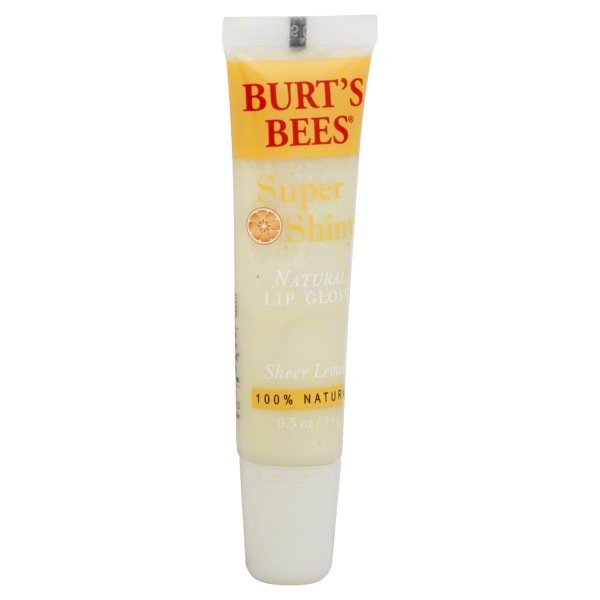 slide 1 of 1, Burt's Bees Lip Gloss, Super Shiny, Sheer Lemon, 0.5 oz