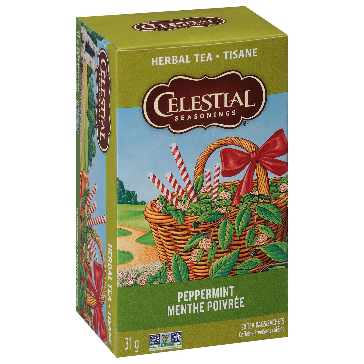 slide 2 of 9, Celestial Seasonings Caffeine Free Peppermint Herbal Tea, 20 ct