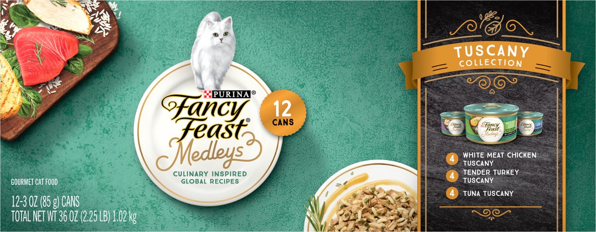 slide 4 of 9, Fancy Feast Elegant Medleys Cat Food, Tuscany Collection, 12 ct; 3 oz