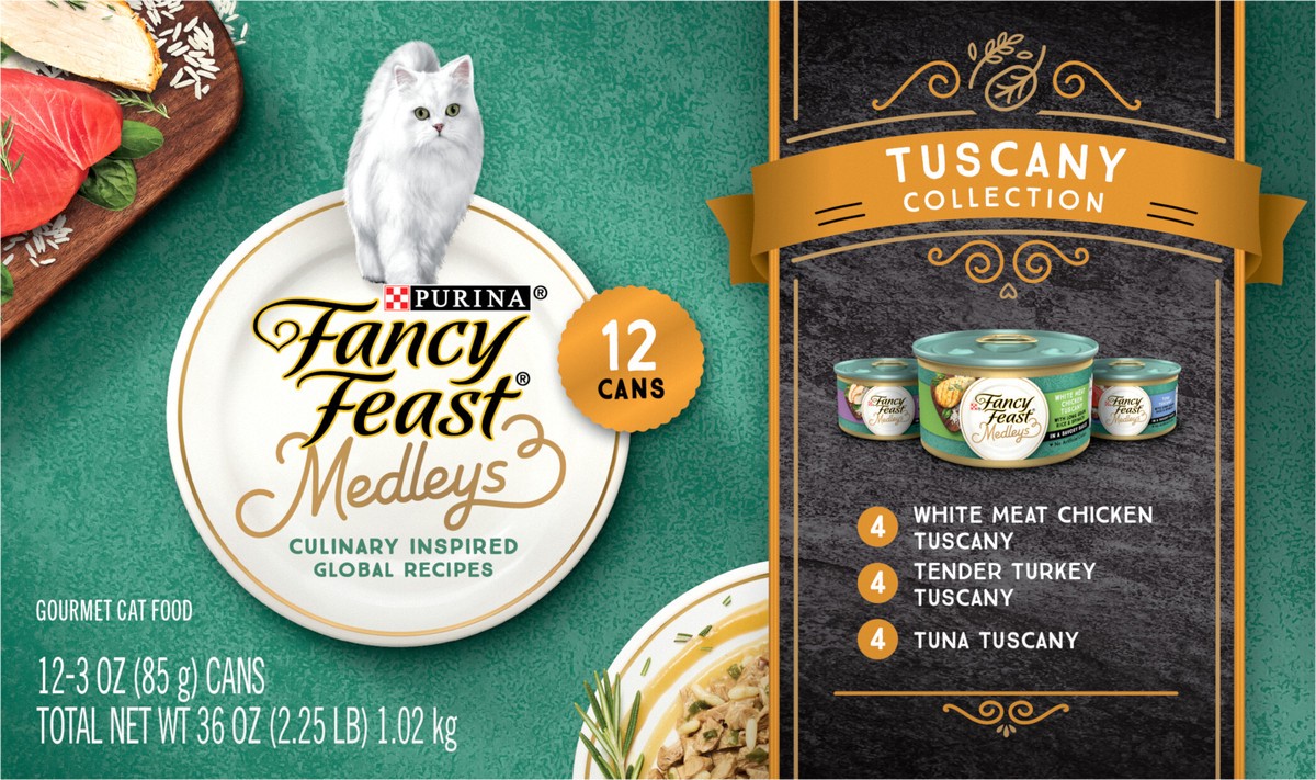 slide 8 of 9, Fancy Feast Elegant Medleys Cat Food, Tuscany Collection, 12 ct; 3 oz