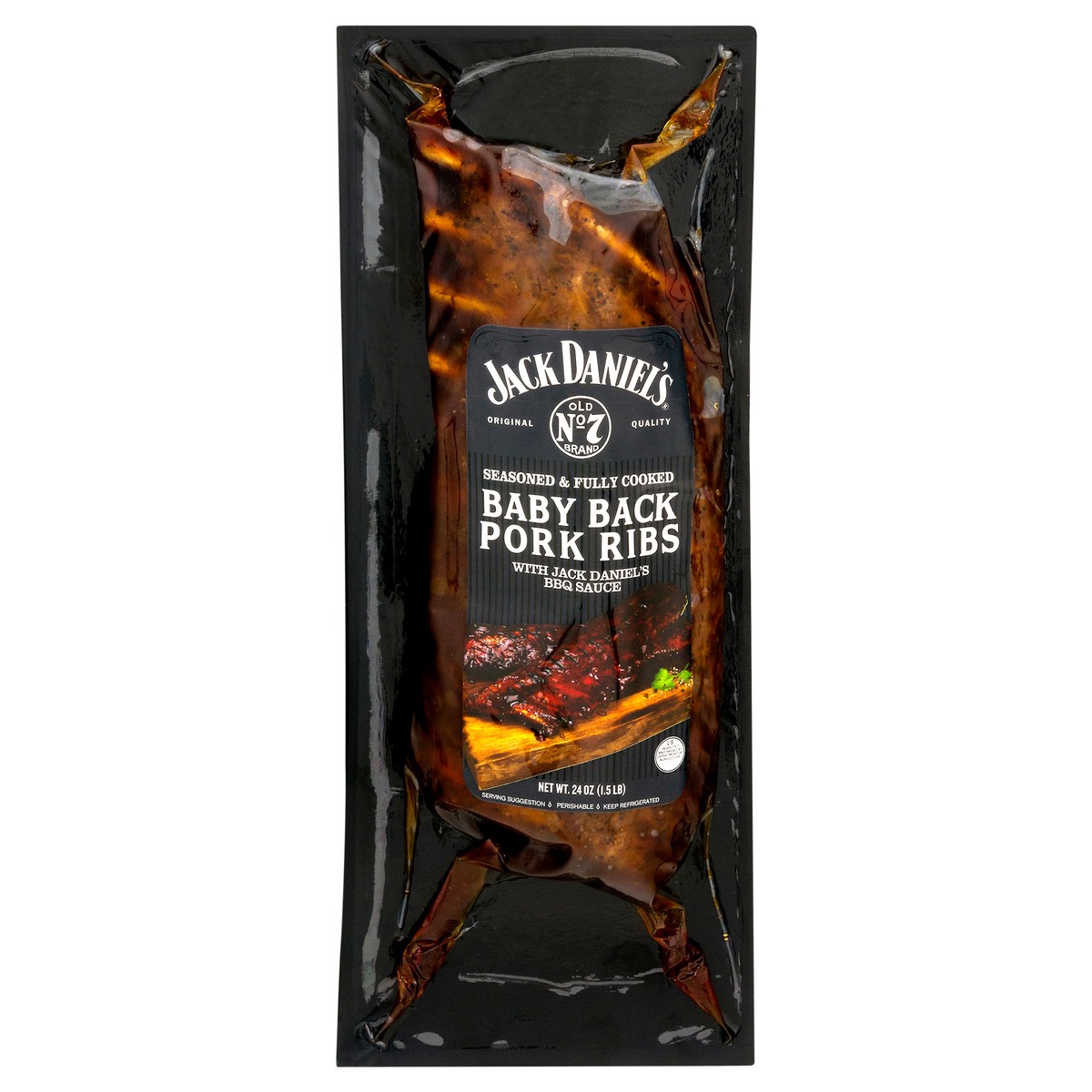 slide 8 of 14, Jack Daniel's Baby Back Pork Ribs BBQ Sauce, 24 oz