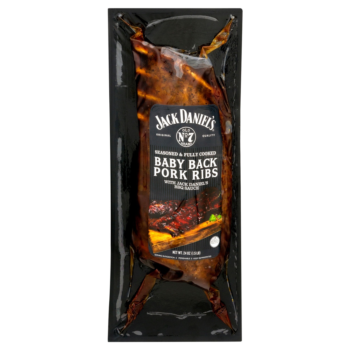 slide 11 of 11, Jack Daniel's Baby Back Pork Ribs with BBQ Sauce, 24 oz