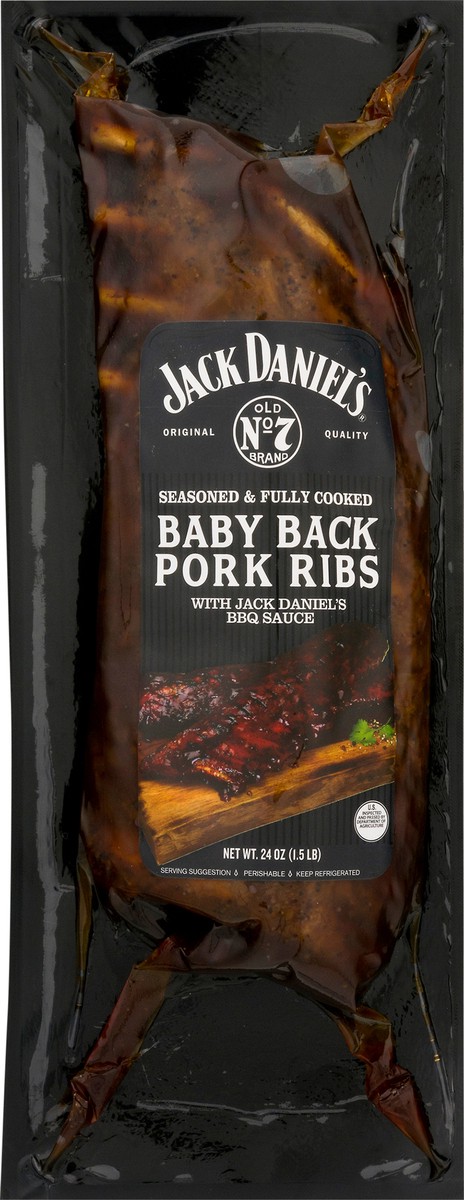 slide 1 of 14, Jack Daniel's Baby Back Pork Ribs BBQ Sauce, 24 oz