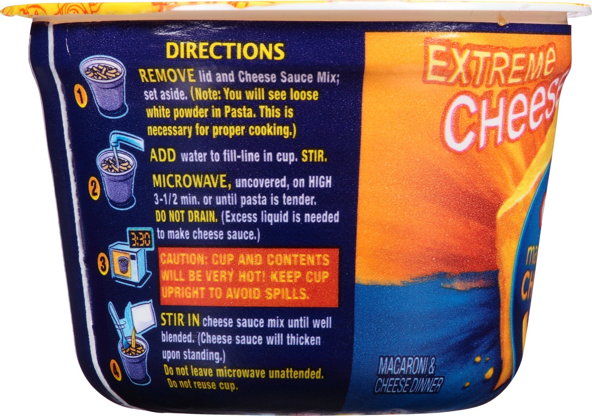 slide 2 of 6, Kraft Easy Mac Extreme Cheese Macaroni & Cheese Dinner Tub, 2 oz