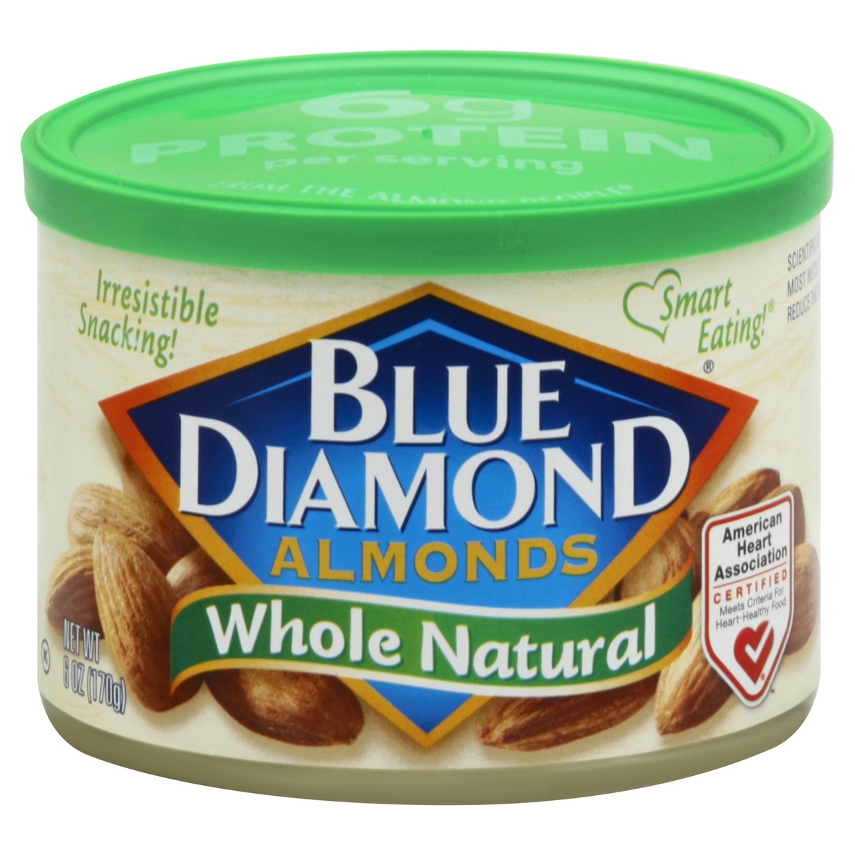 slide 1 of 3, Blue Diamond Almonds Whole Natural, 6 oz