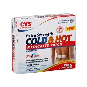 slide 1 of 1, CVS Pharmacy CVS Large Extra Strength Medicated Cold & Hot Patches, 8 ct
