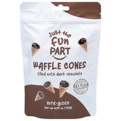 Just the Fun Part Dark Chocolate Waffle Cones Bite-Sized 4.23 oz