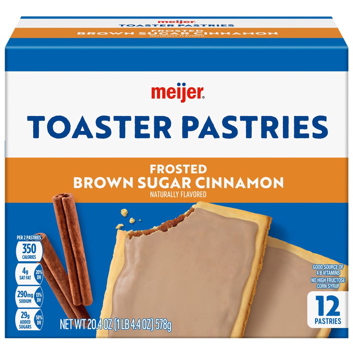 slide 1 of 29, Meijer Brown Sugar Cinnamon Frosted Pastry Treats, 12 ct