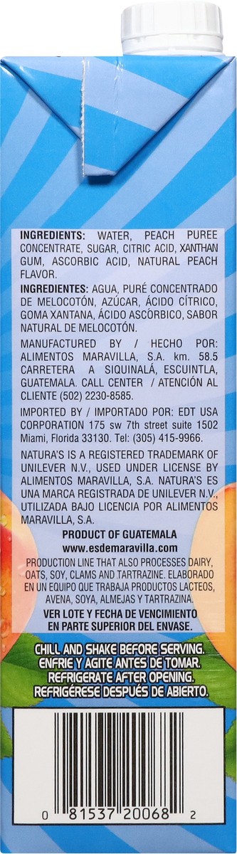 slide 7 of 13, Natura's Peach Nectar From Concentrate 33.8 fl oz, 33 oz