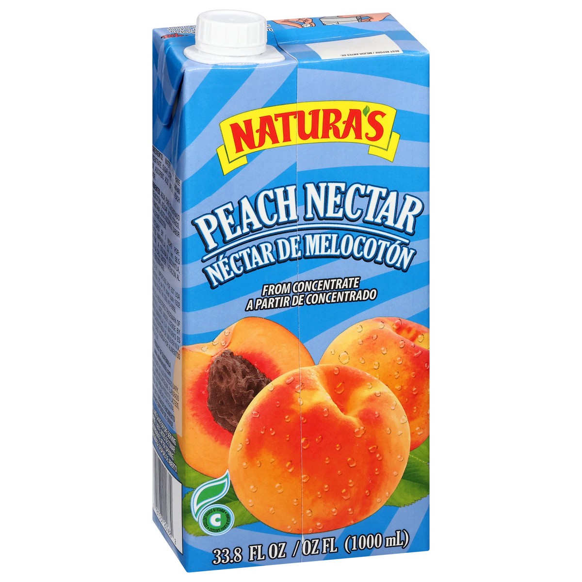 slide 2 of 13, Natura's Peach Nectar From Concentrate 33.8 fl oz, 33 oz