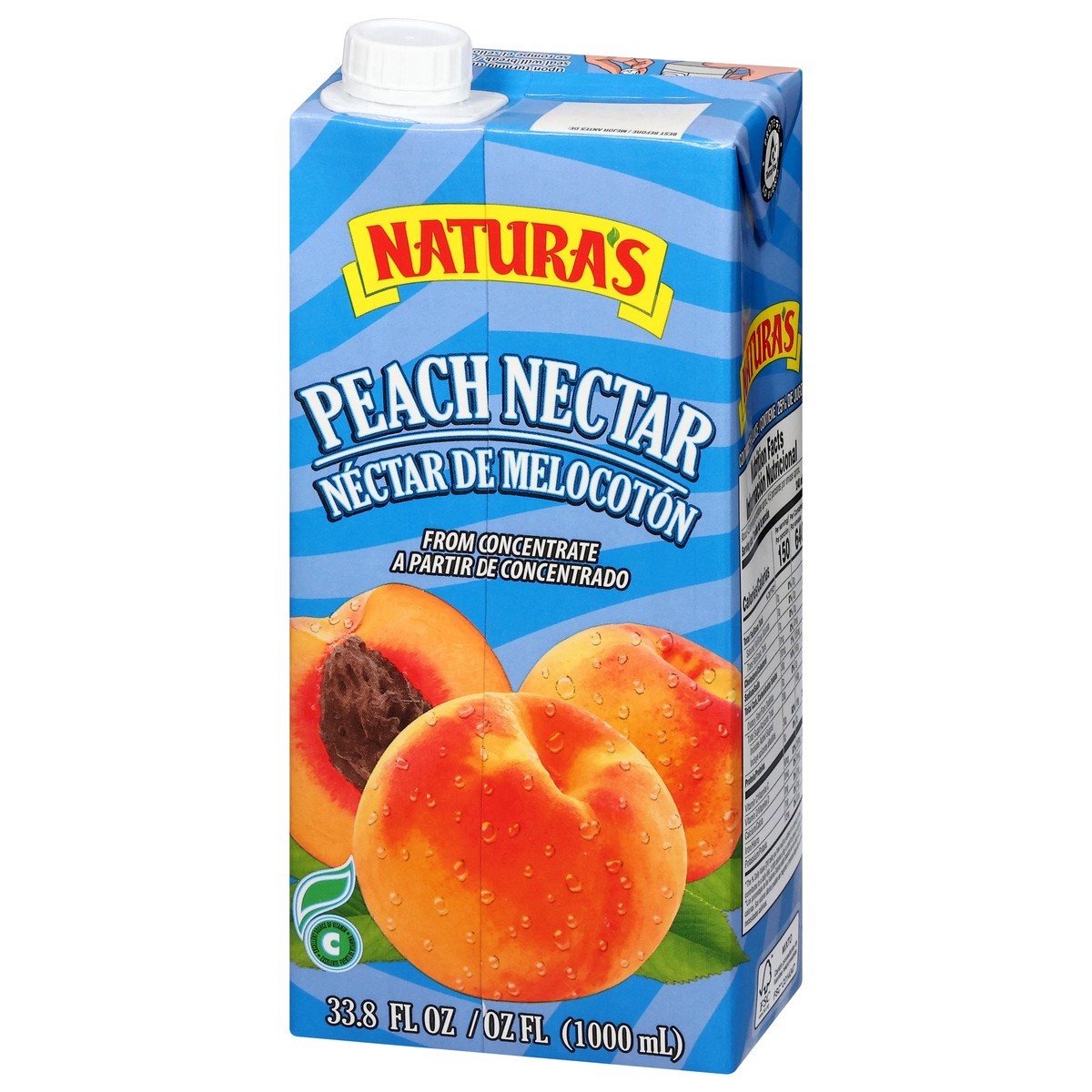 slide 8 of 13, Natura's Peach Nectar From Concentrate 33.8 fl oz, 33 oz